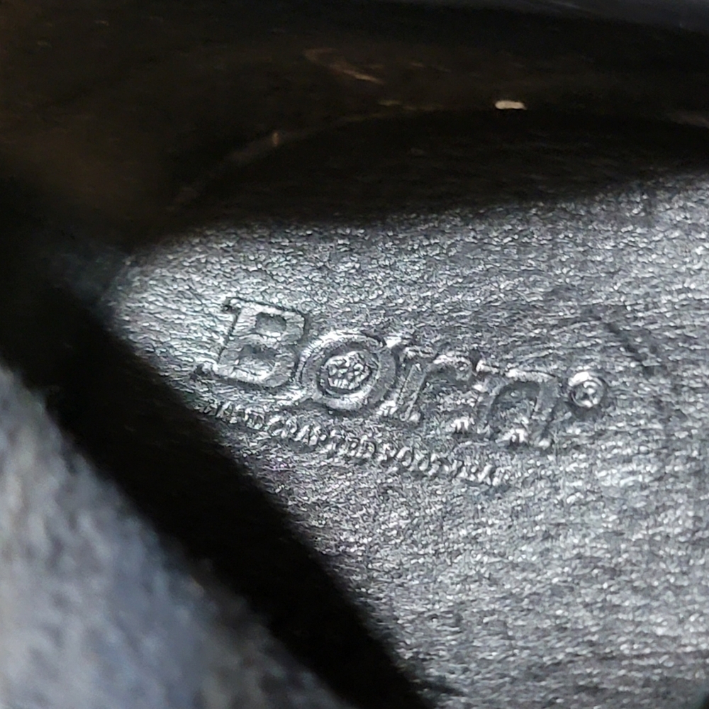 Born Mid Calf back lace black leather boots - Picture 12 of 13